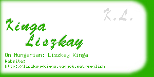 kinga liszkay business card